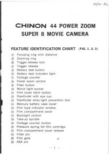 Chinon 44 manual. Camera Instructions.